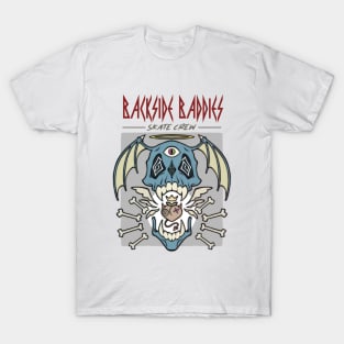 Backside Baddies Skull Angel - Blue T-Shirt